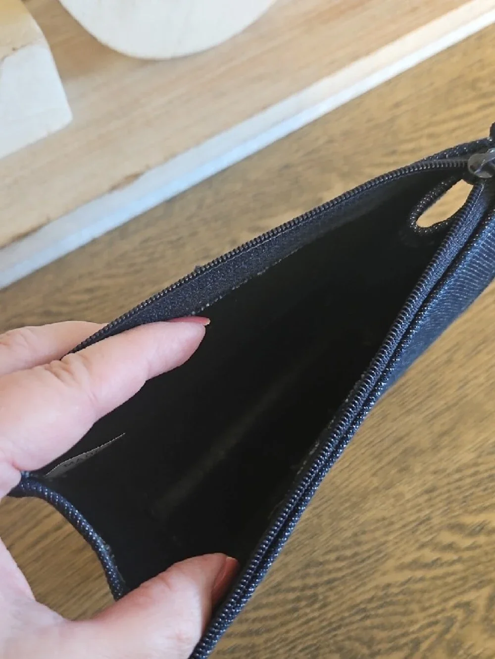 kate spade navy glitter toiletry pouch